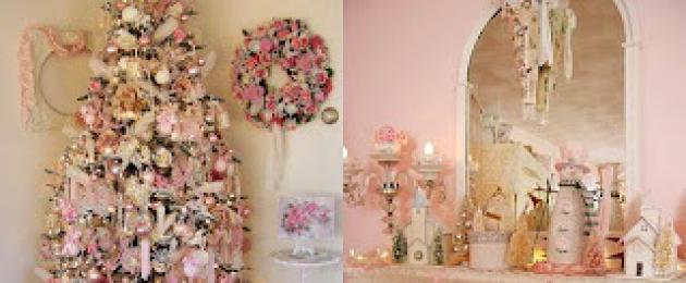 Πρωτοχρονιάτικα παιχνίδια σε shabby chic στυλ.  Πρωτοχρονιάτικες μπάλες σε shabby στυλ.  Χριστουγεννιάτικο δέντρο σε shabby chic στυλ