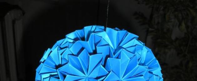 Πώς να φτιάξετε ένα διάγραμμα με μπάλα origami.  Origami kusudama: master classes από διάσημους δασκάλους για την κατασκευή μαγικών μπάλων