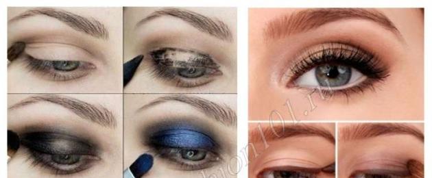 Smokey eyes με μωβ σκιά ματιών.  Πώς να δημιουργήσετε μακιγιάζ smokey eye για μπλε μάτια